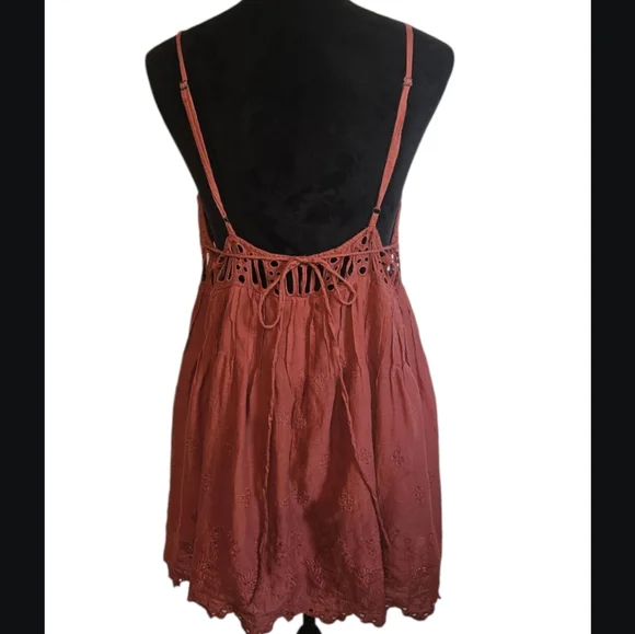 Free People Boho Flowy Mini Dress - Size Medium - Picture 3 of 6